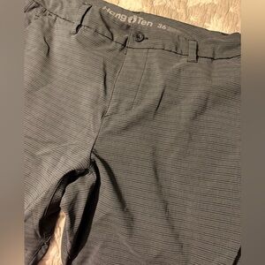 Hang Ten Charcoal Striped Shorts Size 36 Dri fit material